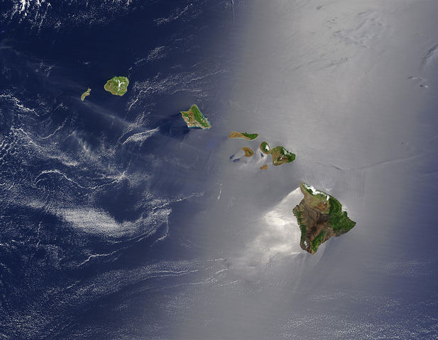 Satellitenaufnahme der acht größten Inseln