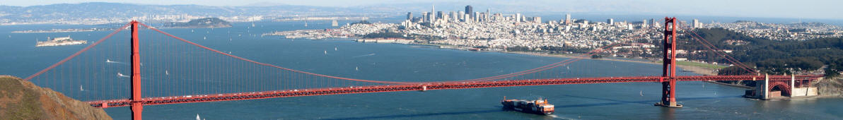 Panoramafoto  Golden Gate Bridge, San Francisco, California, USA