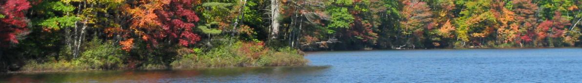  View of Ragged Mountain from south shore of Elbow Pond. 