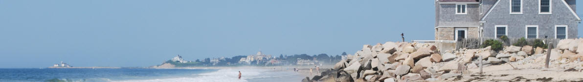  Beaches houses on the western side of Misquamicut Beach, Westerly, Rhode Island