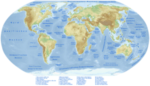 Karte der Tiefseebecken