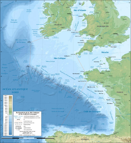 Karte der keltischen See