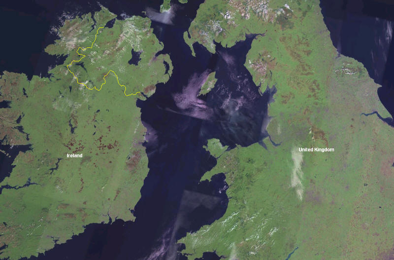 Satellitenbild der Irischen See