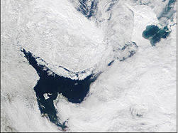 Satellitenfoto Weisses Meer vom April 2000
