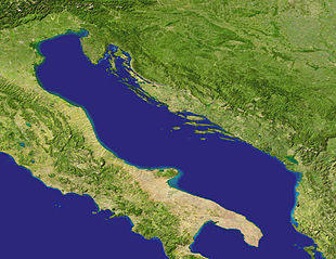 Landkarte des Adriatischen Meeres
