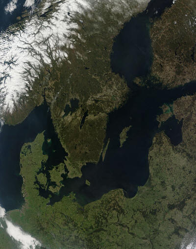 Satellitenfoto Ostsee