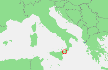 Lagekarte der Straße von Messina