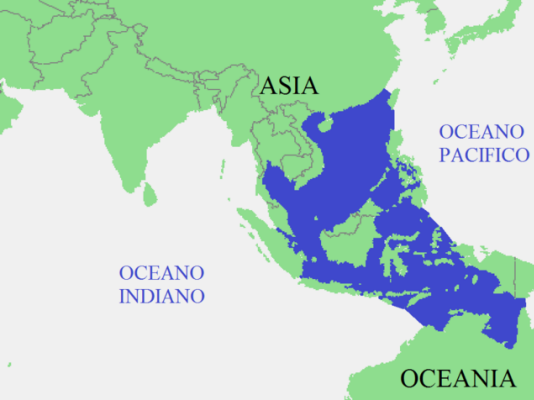 Lagekarte Australasiatisches Mittelmeer