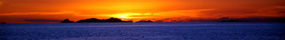 Abendpanorama Fijiinseln in Melanesien