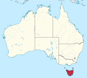 Lage Tasmaniens