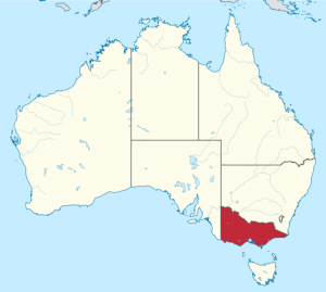 Lagekarte Victoria in Australien