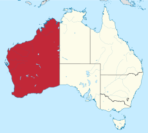 Lagekarte Western Australia