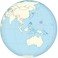 Lage Guams auf dem Globus