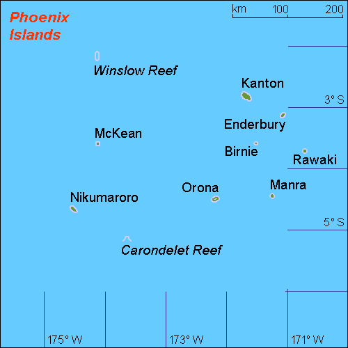 Lage der einzelnen Atolle und Riffe