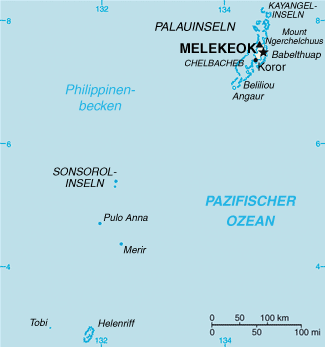 Lage der Palauinseln