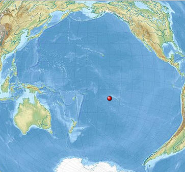 Lage von Tahiti im Pazifischen Ozean