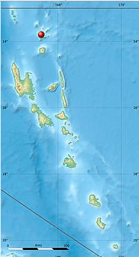 Lagekarte der Insel Vanua Lava