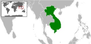 Lagekarte Französisch-Indochina
