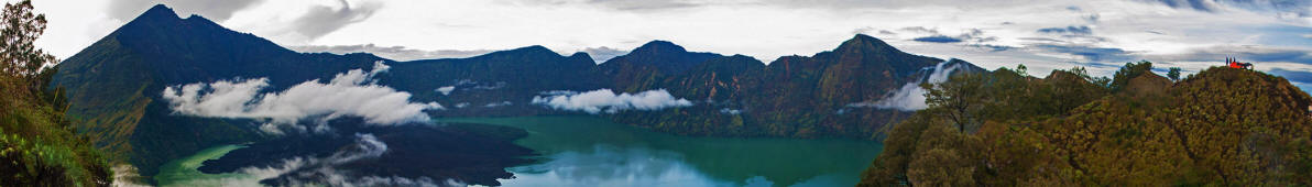 Gunung Rinjani volcano in Lombok, Indonesia.