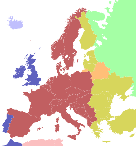 Europäische Zeitzonen